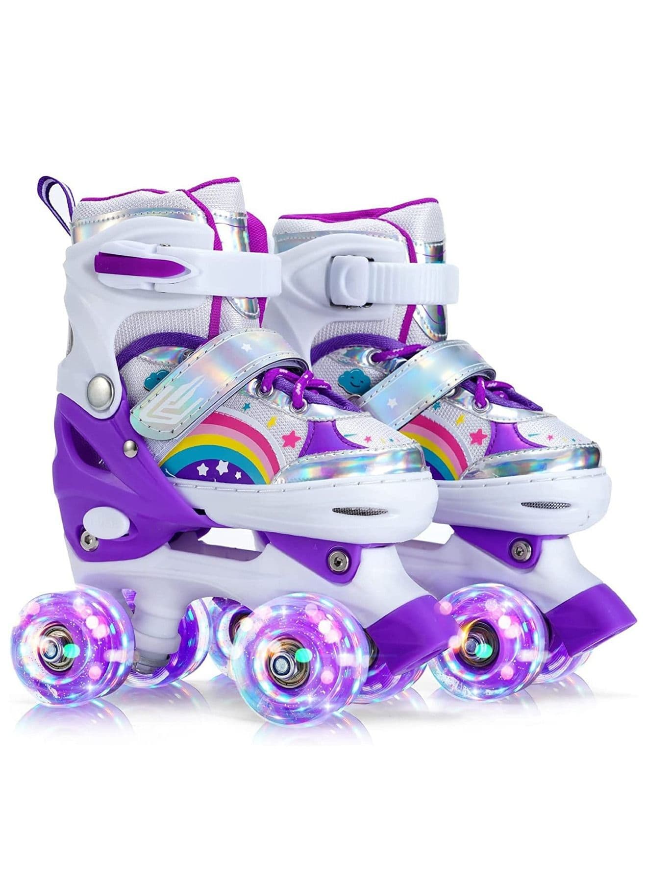 Roller Skates for Girls and Kids Adjustable with All Wheels Light up