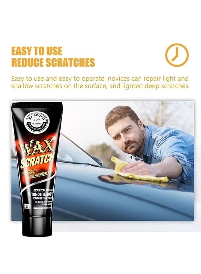 Wax Scratch,Car Scratch Repair Scratch Remover Wax Renew Removes Fine Surface Scratches Swirls Paint Transfer for Vehicles Including Cars Trucks Motorcycles 120g