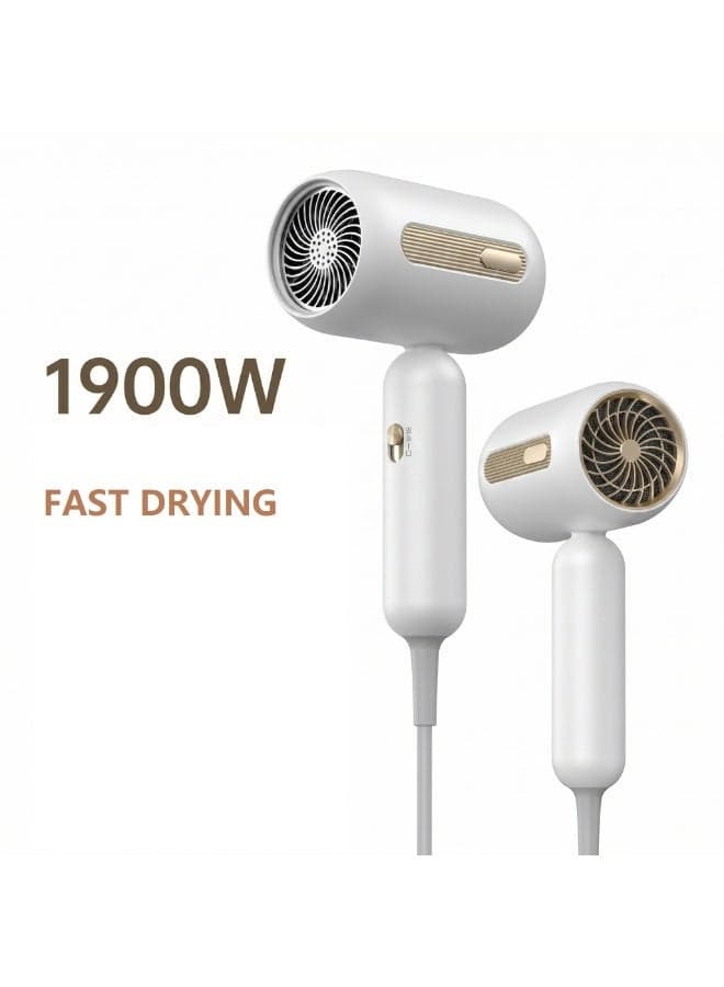 1900W Ionic Hair Dryer Fast Drying Low Noise Constant Temperature Hair Care 3 Heat 2 Speed Professional Blow Dryer