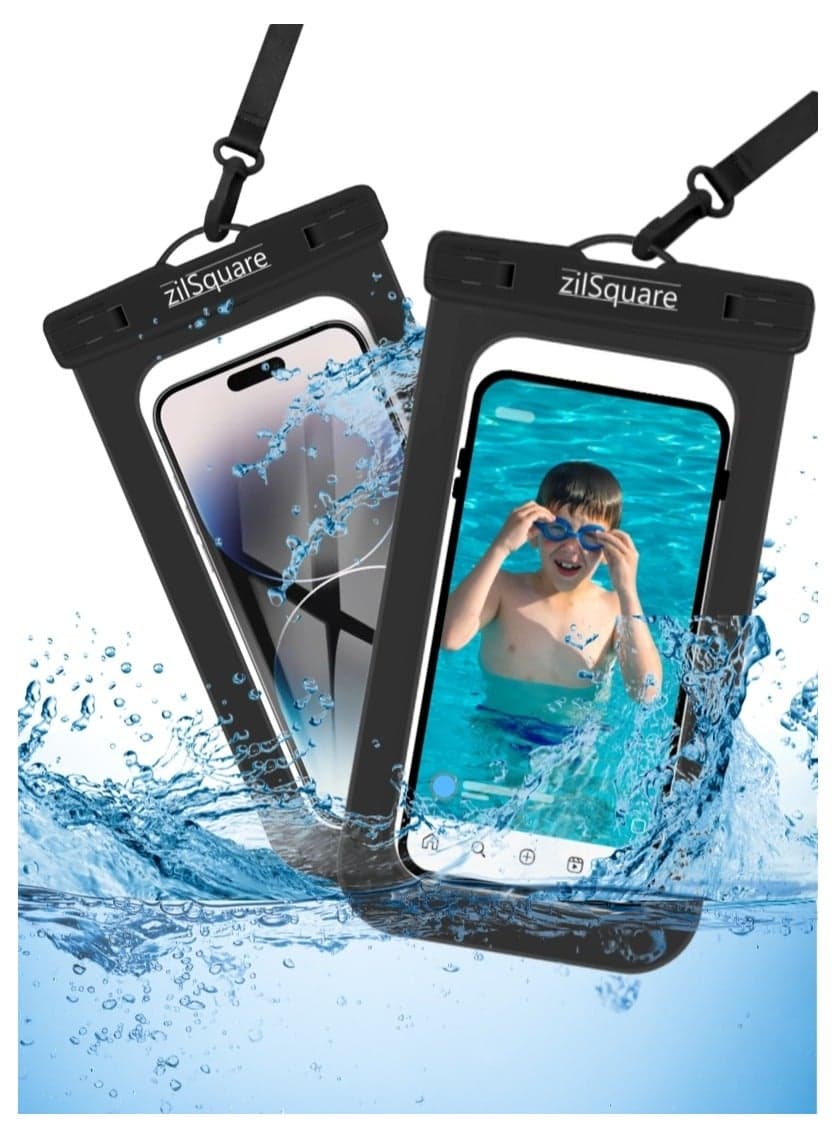 2 Pack Waterproof Phone Case IPX8 Certified 30M Underwater Pouch with Touchscreen Function & Lanyard – Universal Dry Bag Fits Phones up to 7.2" – Compatible with iPhone 16/15/14/13 Pro Max & Samsung S24/S23 Ultra