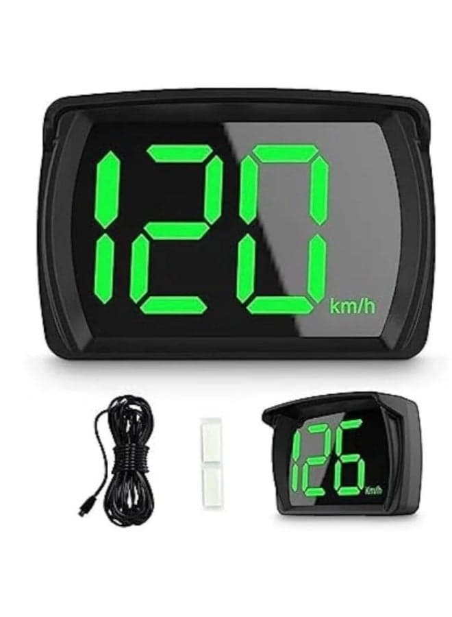Car HUD Speedometer, Clear Speed Display, Voice Alerts, USB Power Cable - Ideal for Cars, Trucks, Buses - KM/H
