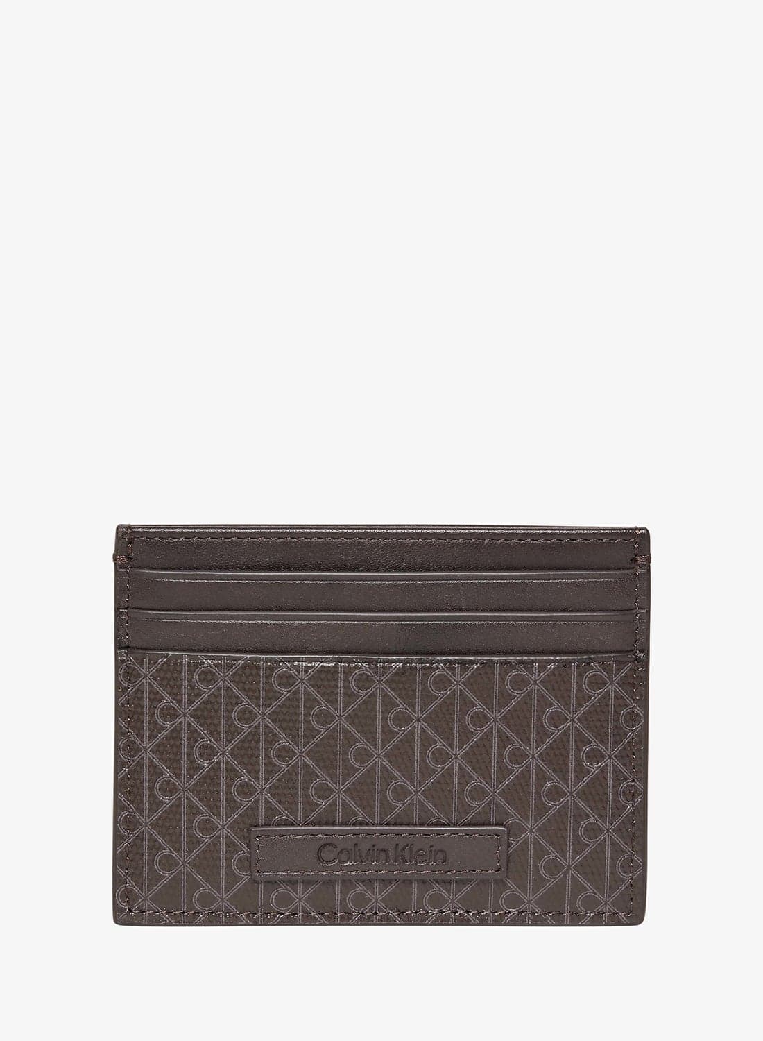 Coated Emblem Print Card Holder