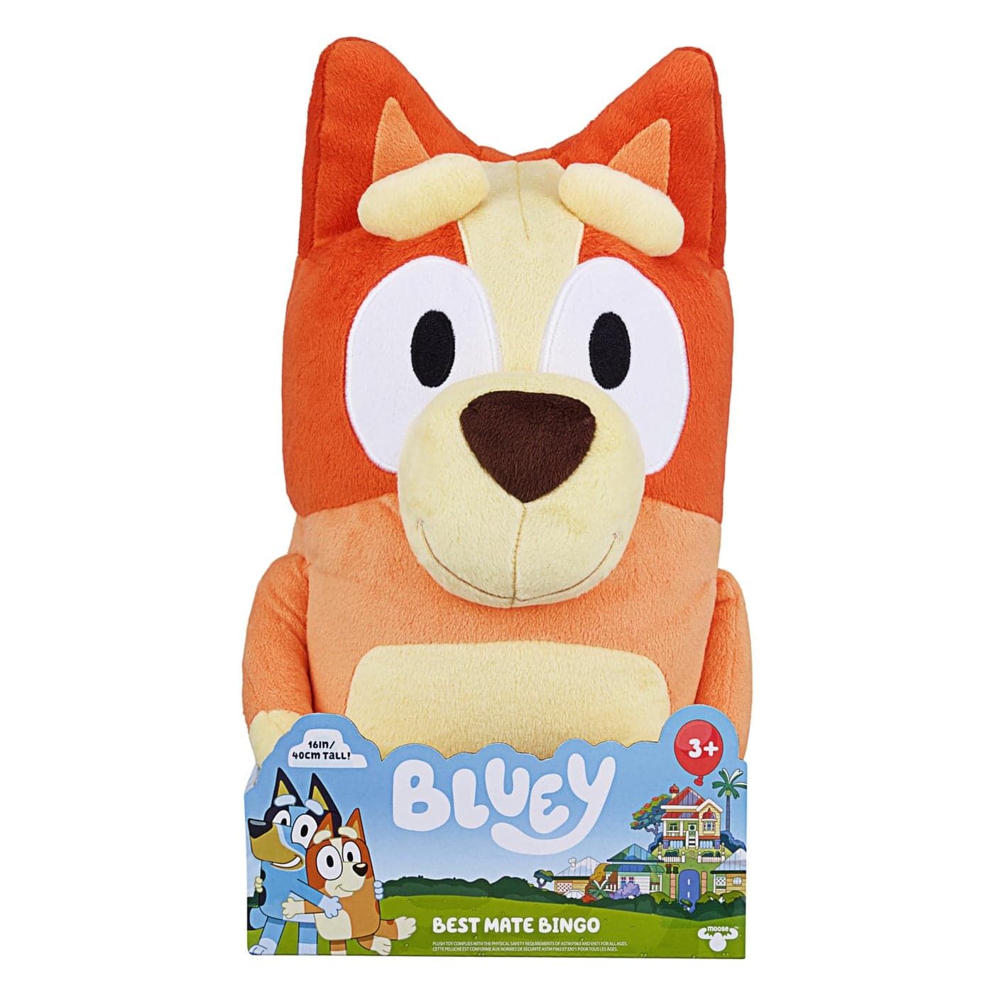 Bingo Best Mate Plush Toy for Kids – Soft Cuddly Stuffed Animal, Huggable Doll, Cute Birthday Gift, Toddler Comfort Toy, Collectible Bluey Character