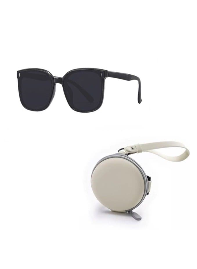 Foldable Polarized Sunglasses - Square Frame UV400 Protection Beach Driving Outdoor