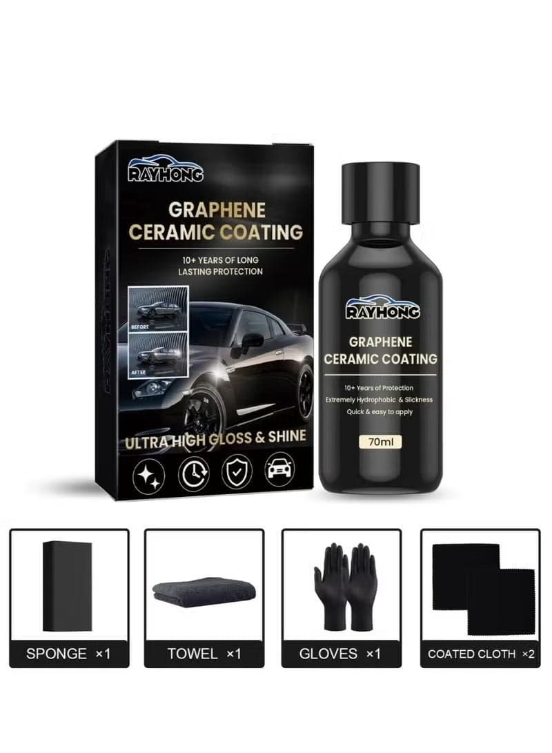 Graphene Ceramic Coating 70ml Graphene Car Coating for Long Lasting Protection Ultra High Gloss and Shine Coating Car Protective Film