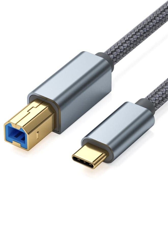 USB B to USB C Printer Cable 1.5m, USB C to USB B MIDI OTG Cord Type C Printer Cable for MacBook Pro, Air, USB C MIDI Cable for Yamaha Casio Digital Piano MIDI Controller DJ Controller