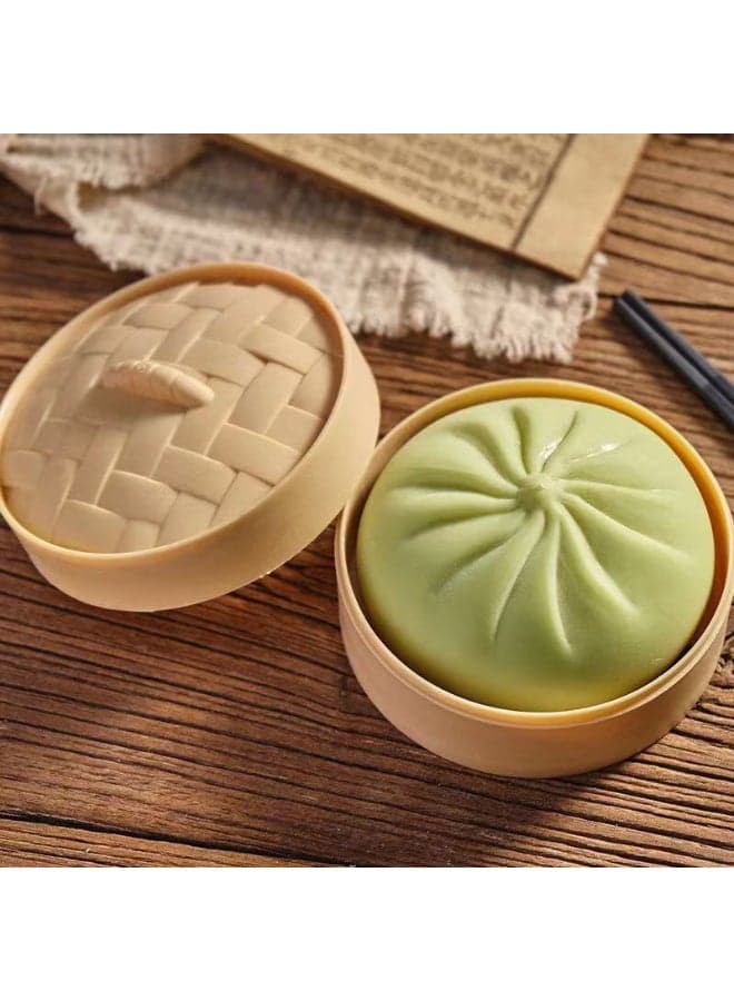 Giant Dumpling Squishy Stress Ball With Steamer Box Small C For Anxiety Relief Kids Adults