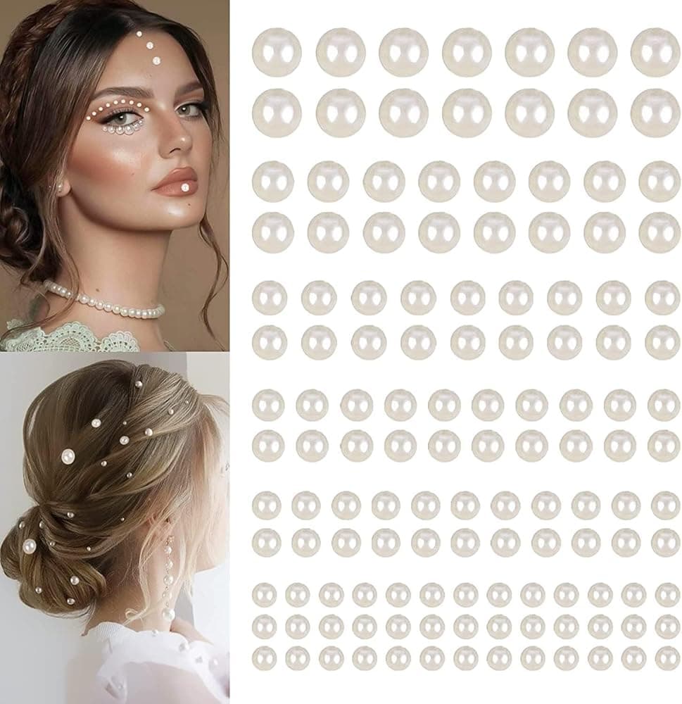 Self-Adhesive Pearl Stickers – 3D Pearl Gems, Scrapbooking, Phone Case Decoration, Mixed Sizes