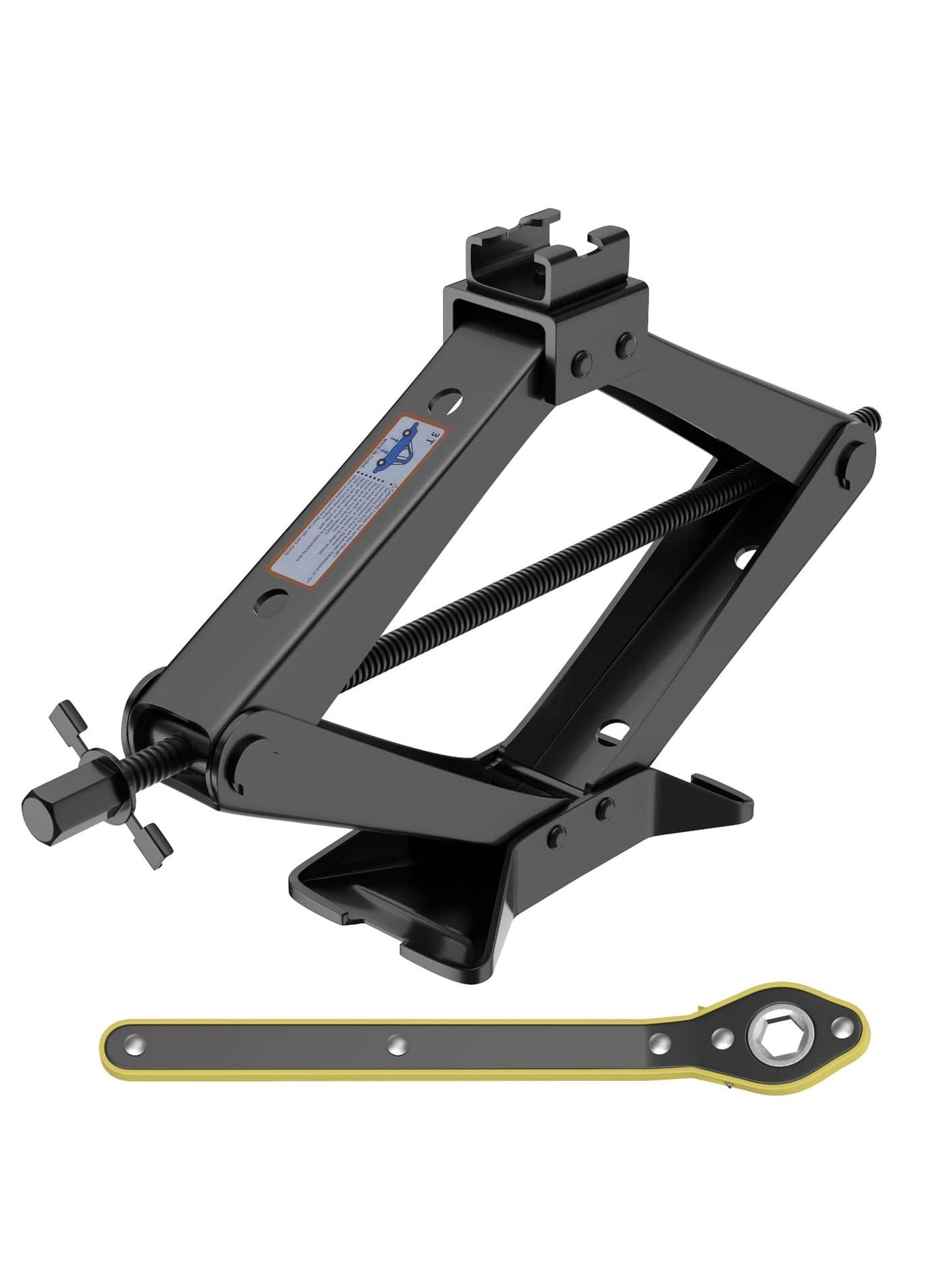 Scissor Jack for Car - 3 Ton (6609 lbs) Car Jack Kit with Saving Effort Ratchet Design,Portable Car Tire Jack for Auto/SUV/MPV