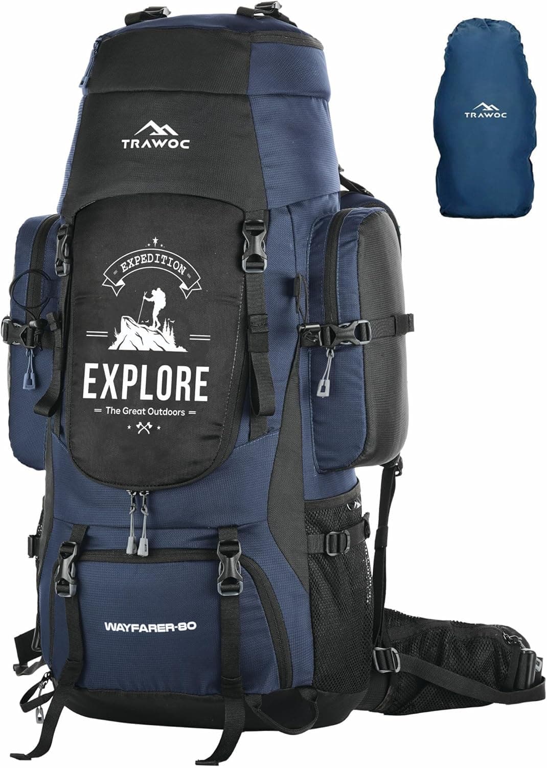 TRAWOC WAYFARER 80L Camping Hiking Rucksack