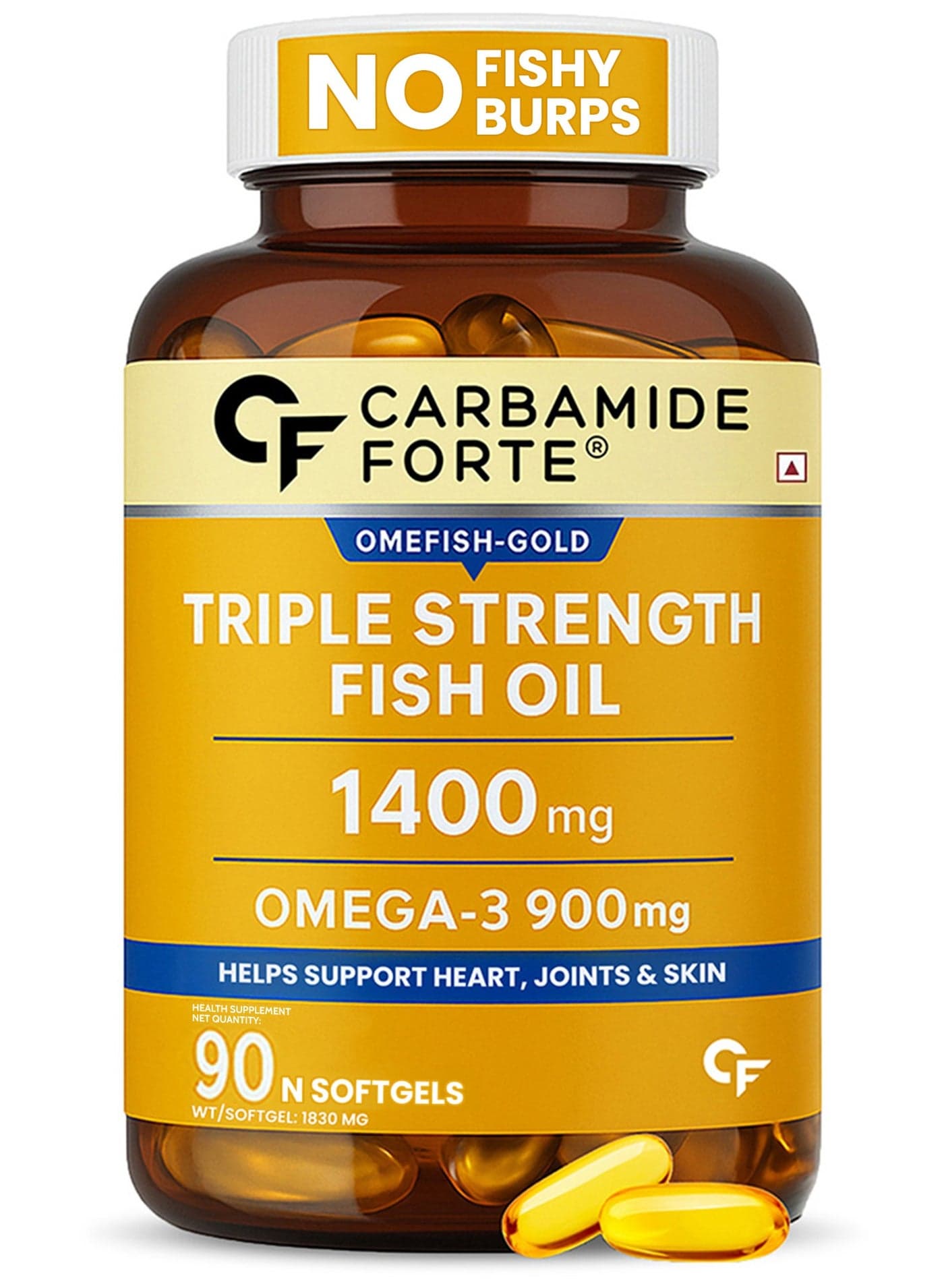 Triple Strength Fish Oil 1400mg With Omega 3 900mg - 90 Softgel Capsules