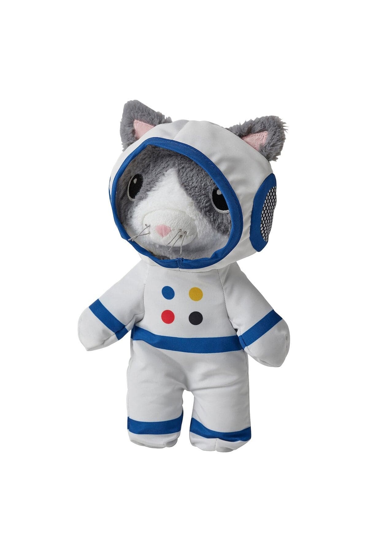 Soft toy with astronaut suit, cat, 28 cm