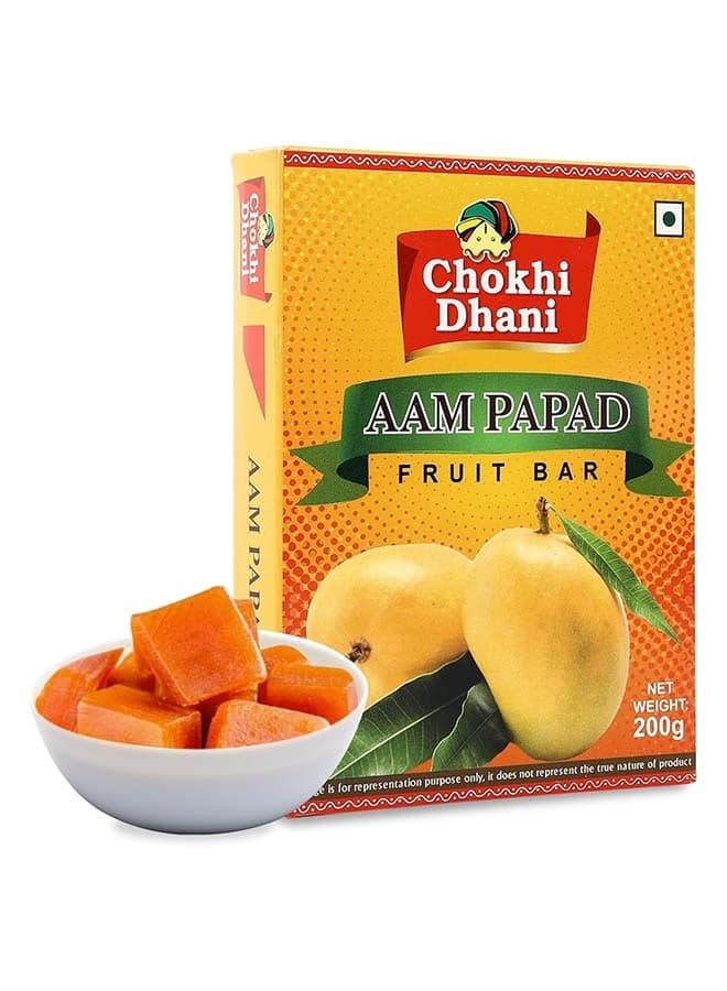 Aam Papad | Sweet & Tangy | Mango Fruit Bar | Healthy Fruit Snacks | 200 gm