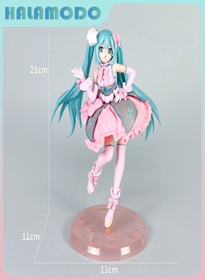 Hatsune Miku Pink Candy A Sweet Handmade Model of Anime Girl for Desk Decoration and Girls' Gifts