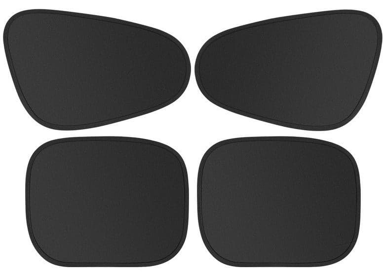 Car window sunshade, 4-piece set, magnetic suction car side window sunshade, 100% UV/sunlight blocking. (Suitable for small cars, not suitable for large models such as off-road vehicles and SUVs)