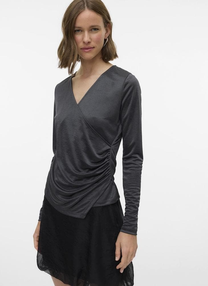 Vmnaima Wrap Long Sleeve Top