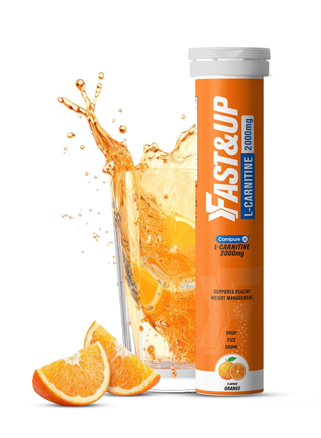 Carnitine - Weight Loss - 20 Effervescent Tablets, Orange Flavour