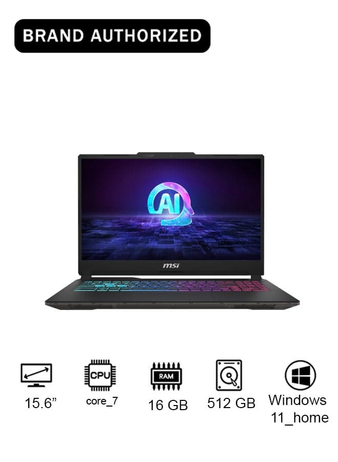 Cyborg Laptop With 15.6-Inch Full HD Display,Core 7 240H Processor/16GB RAM/512GB SSD/Nvidia Geforce RTX 4050 6GB Graphics/Windows 11 Home Translucent Black