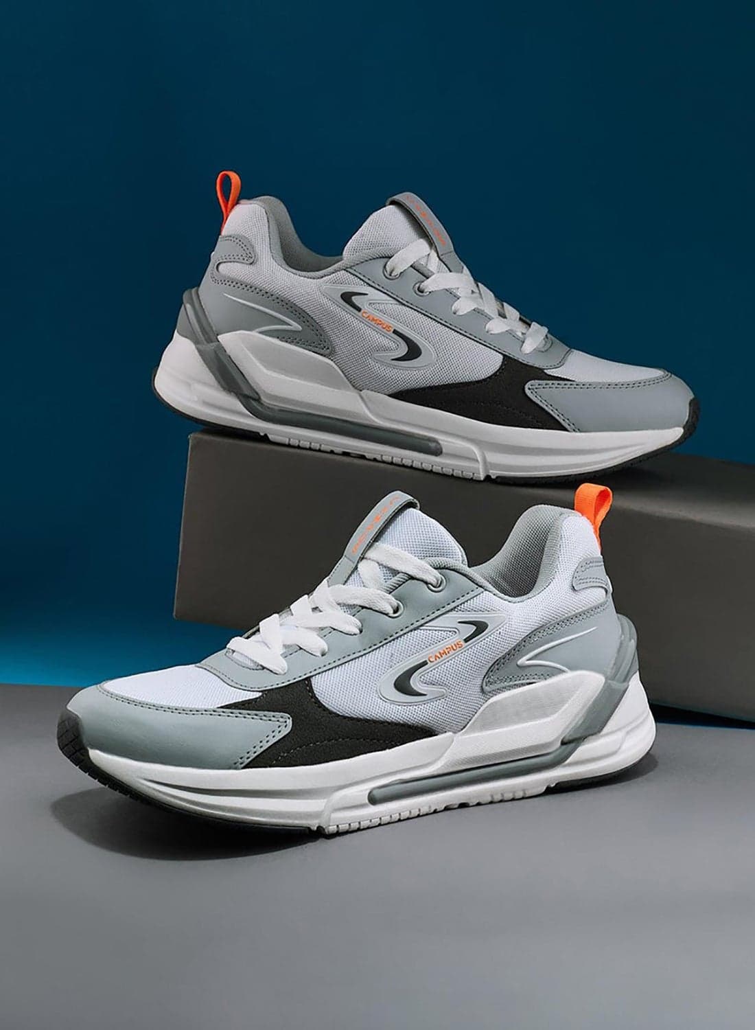 Men's White Low-Top Sneakers - Smart Streetwear Vibe Shoes with Soft Cushioning and Bold Accents