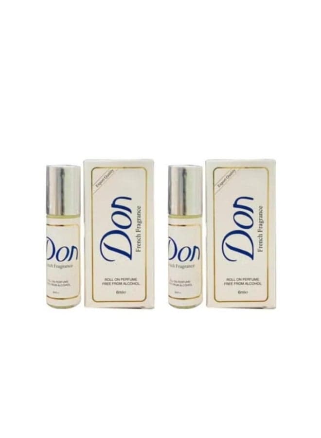French Fragrance Roll On Perfume 6ml 2Pcs