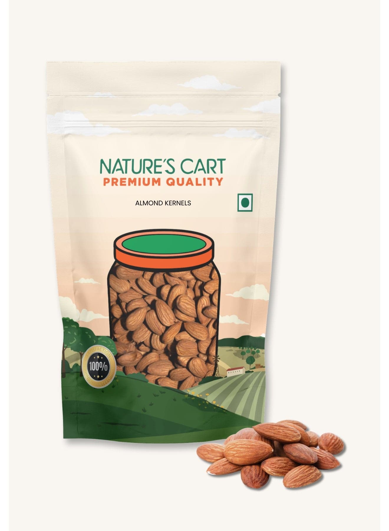 Nature's Cart Premium Quality Almond Kernels, 250 gm
