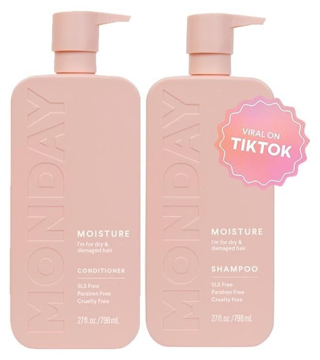 Moisture Shampoo + Conditioner Set (2 Pack) 798ml Each Dr, Coarse Stressed Coily & Curly Hair