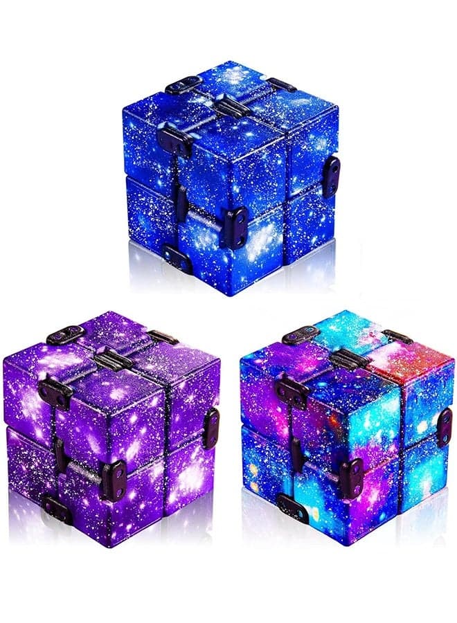 3 Pack Magic Infinity Cube Hand Spinner Toy