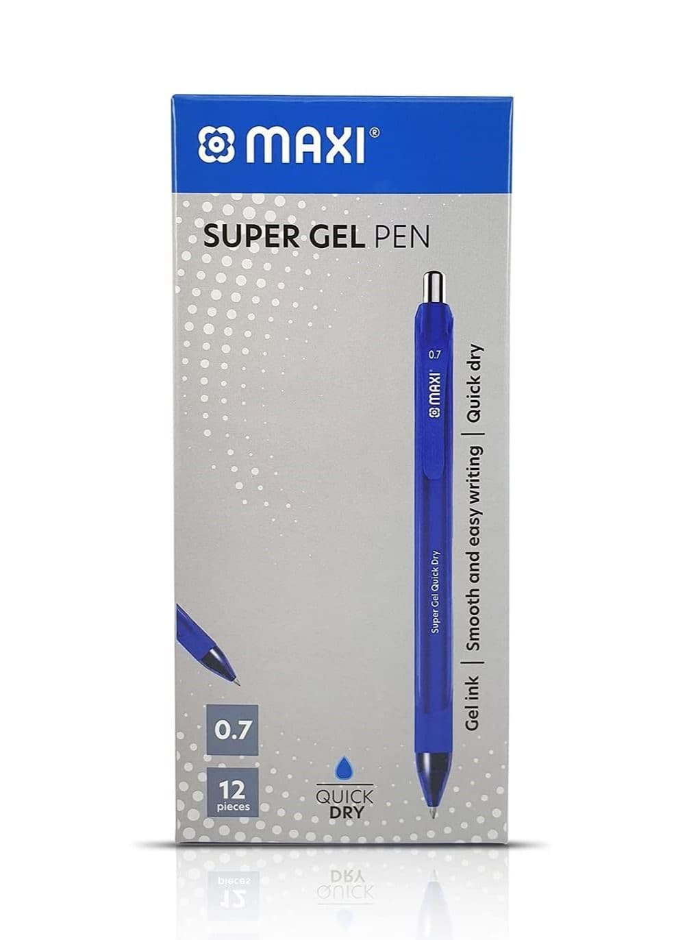 12-Piece Gel Pen 0.7mm Tip Blue Ink