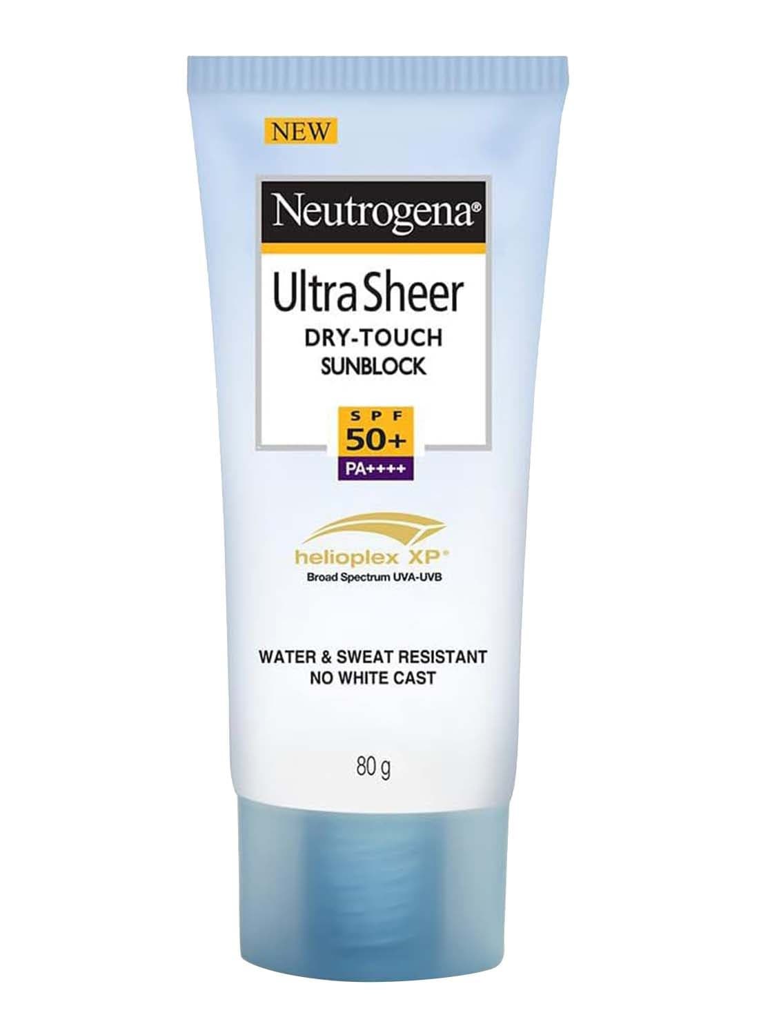 Ultra Sheer Dry-Touch Sunblock Sunscreen SPF 50+, PA+++ | UVA/UVB Protection | Water-Resistant 80ggrams