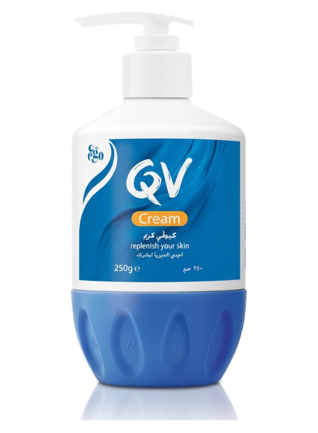 QV Cream Pump (250g) – Intensive Moisturizing Cream for Dry, Sensitive & Irritated Skin | With Squalane | Non-Greasy Hydration | Suitable for Eczema, Dermatitis & Psoriasis | Fragrance Free 250grams