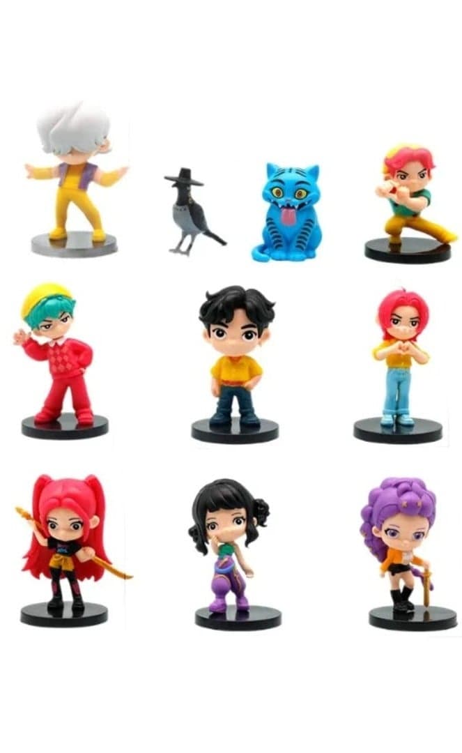 Figures Kpop Demon Hunters Action Figure Home Decor Desk Ornament For Hunters Fans 10 pcs set