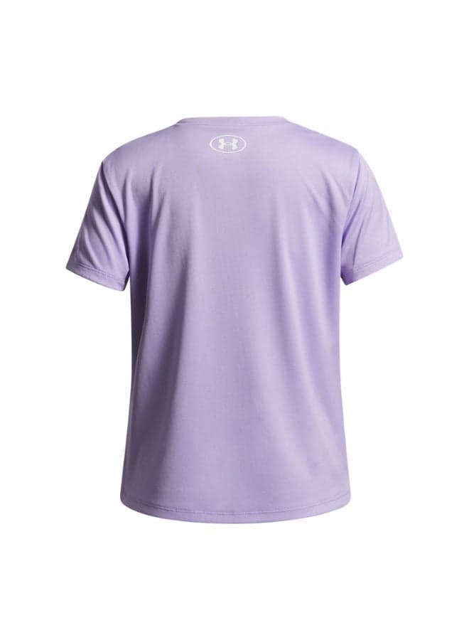 Under Armour Tech Wordmark Graphic Ss Kids' Lavender T-Shirt