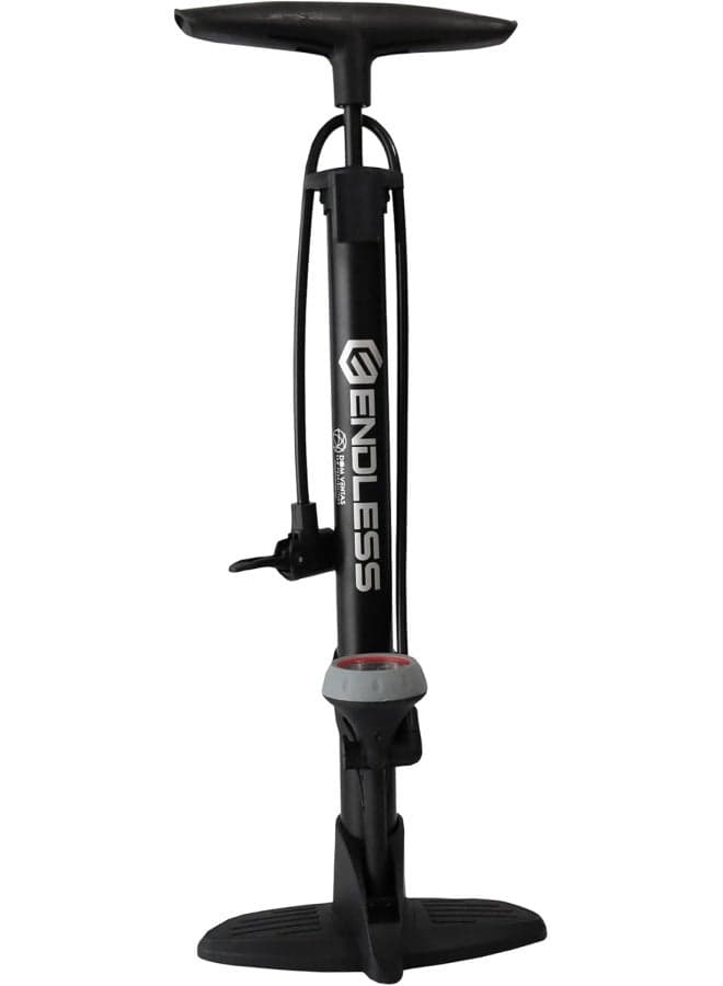 EL1052 Portable Road Bike Air Pump 160 PSI Floor & Hand Pump Tire Inflator with Gauge Rotatable Pipe Knob for Convenience Black Material: Alloy Steel For All Inflating Purposes