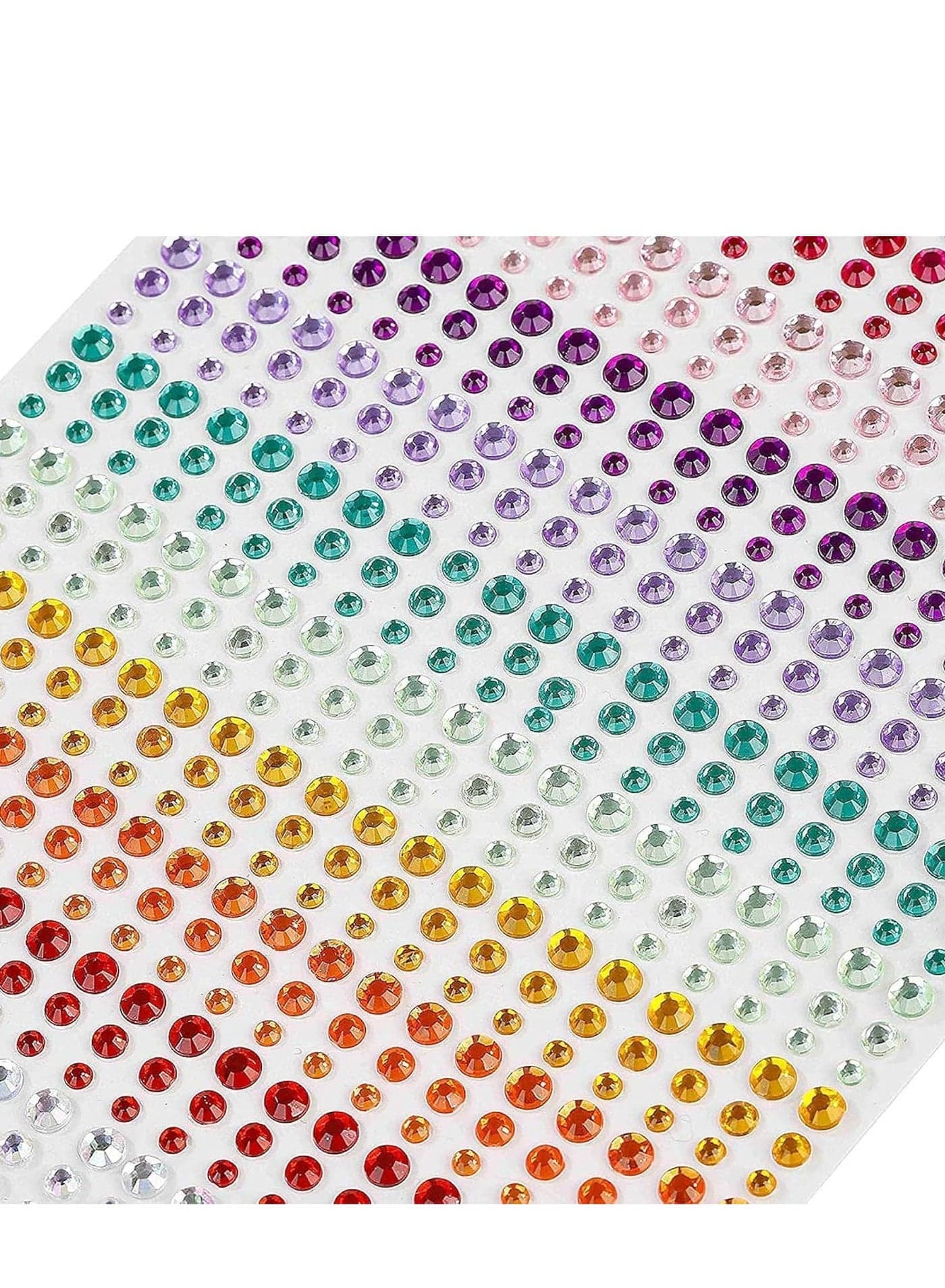 900Pieces Rhinestone Sticker Self-Adhesive Crystal Craft Stickers Gems Size Mixed Monochromatic Exquisite Glitter Round Bling Diamond for Decoration DIY Handcraft Sketching