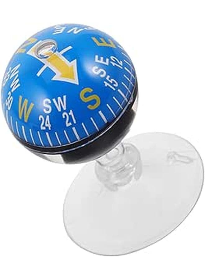 Blue Plastic 38mm Vehicle Dashboard Suction Cup Compass For Car Marine Navigation Hiking