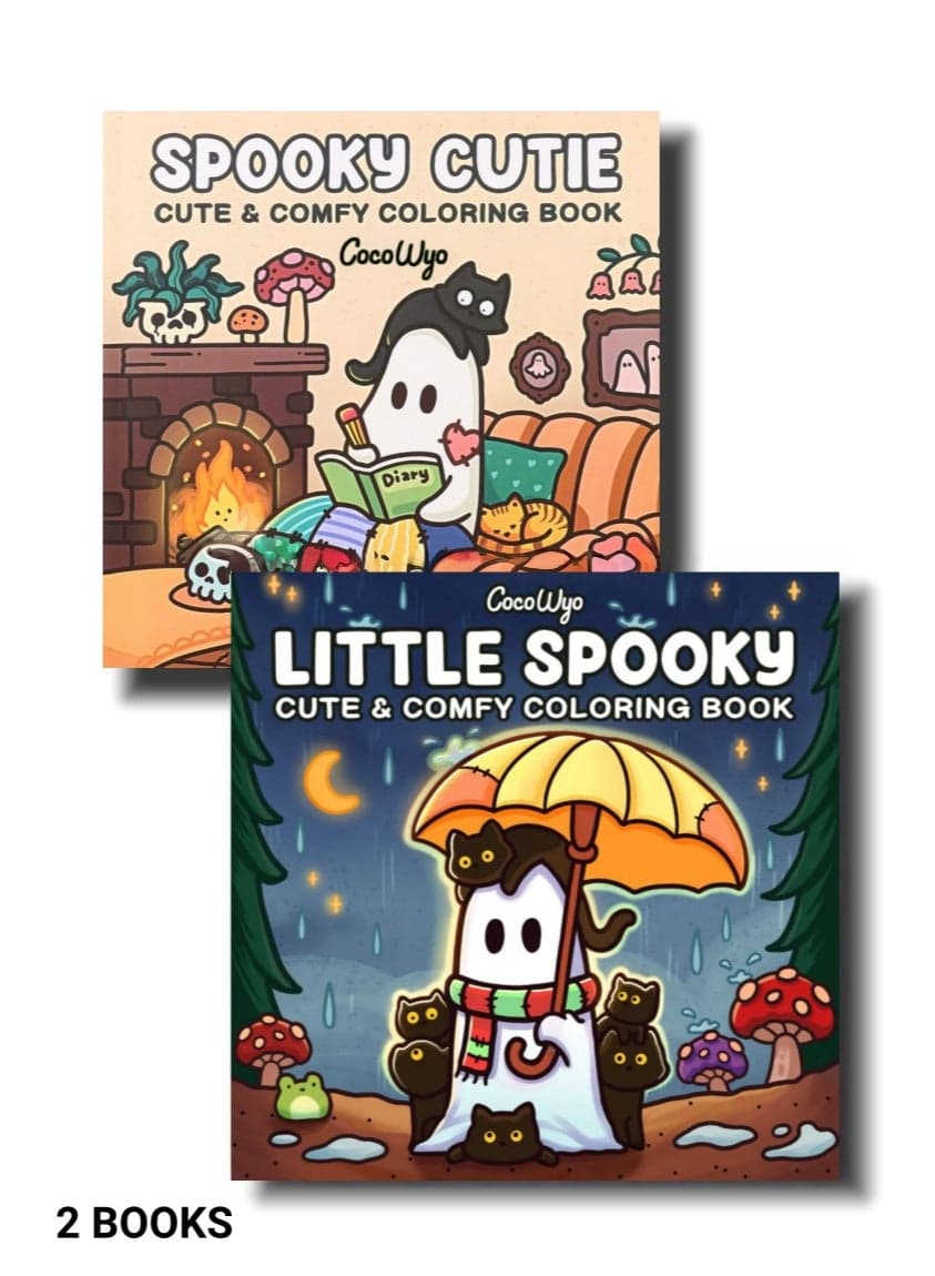 SPOOKY CUTIE and LITTLE SPOOKY Coloring Books for Adults and Teens for Relaxation (Cute and Comfy Coloring Books)
