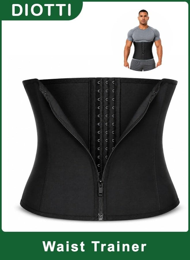 Men's Waist Trainer, Tummy Control Shapewear, Sport Workout Girdle, Lumbar Support Belt, Breathable Body Shaper for Gym, Running, Daily Use (L SIZE)