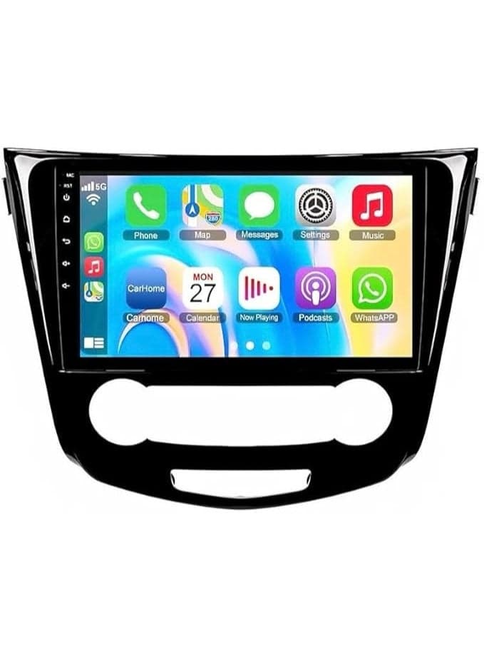 Android Car Stereo for Nissan X-Trail Rogue Qashqai 2014-2018 4GB RAM 32GB ROM Support Carplay, M-Link Wi-Fi BT,GPS, 10 Inch IPS Screen with AHD Camera Included (Manual AC)