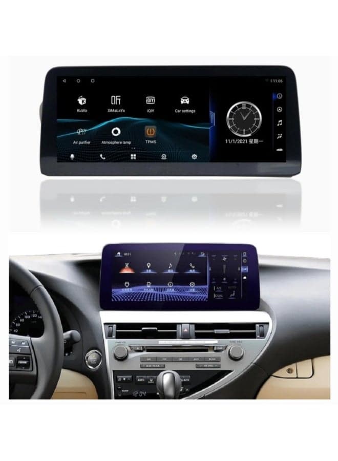 Android Car Stereo For Lexus RX RX270 RX350 450h 2009-2015 12.3 Multimedia Player With CarPlay Android Auto Wireless 8GB RAM Fast Interface Plug and Play USB WiFi 4G Touchscreen DSP