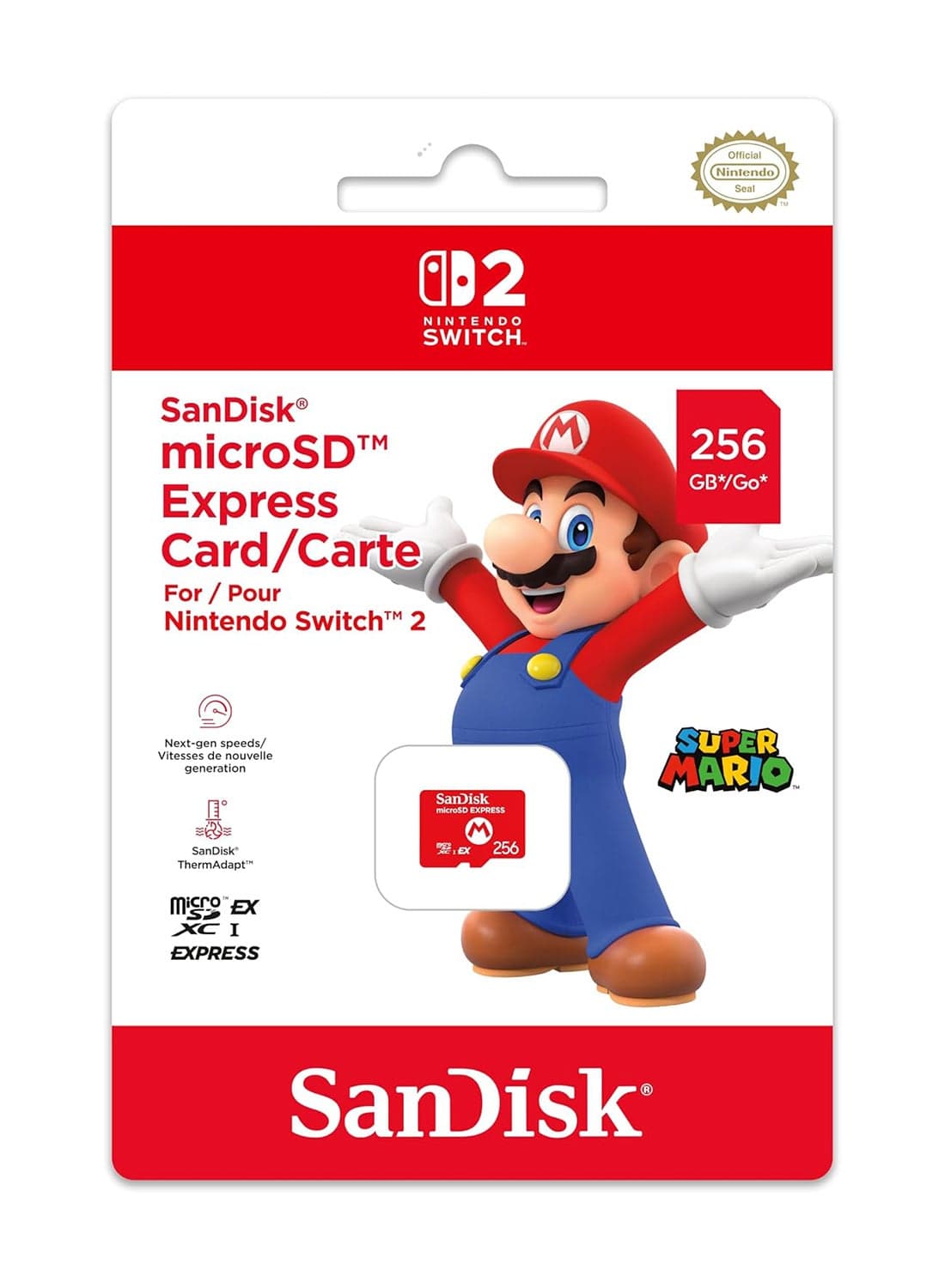 Nintendo Switch 2 256GB Sandisk Micro SD Card