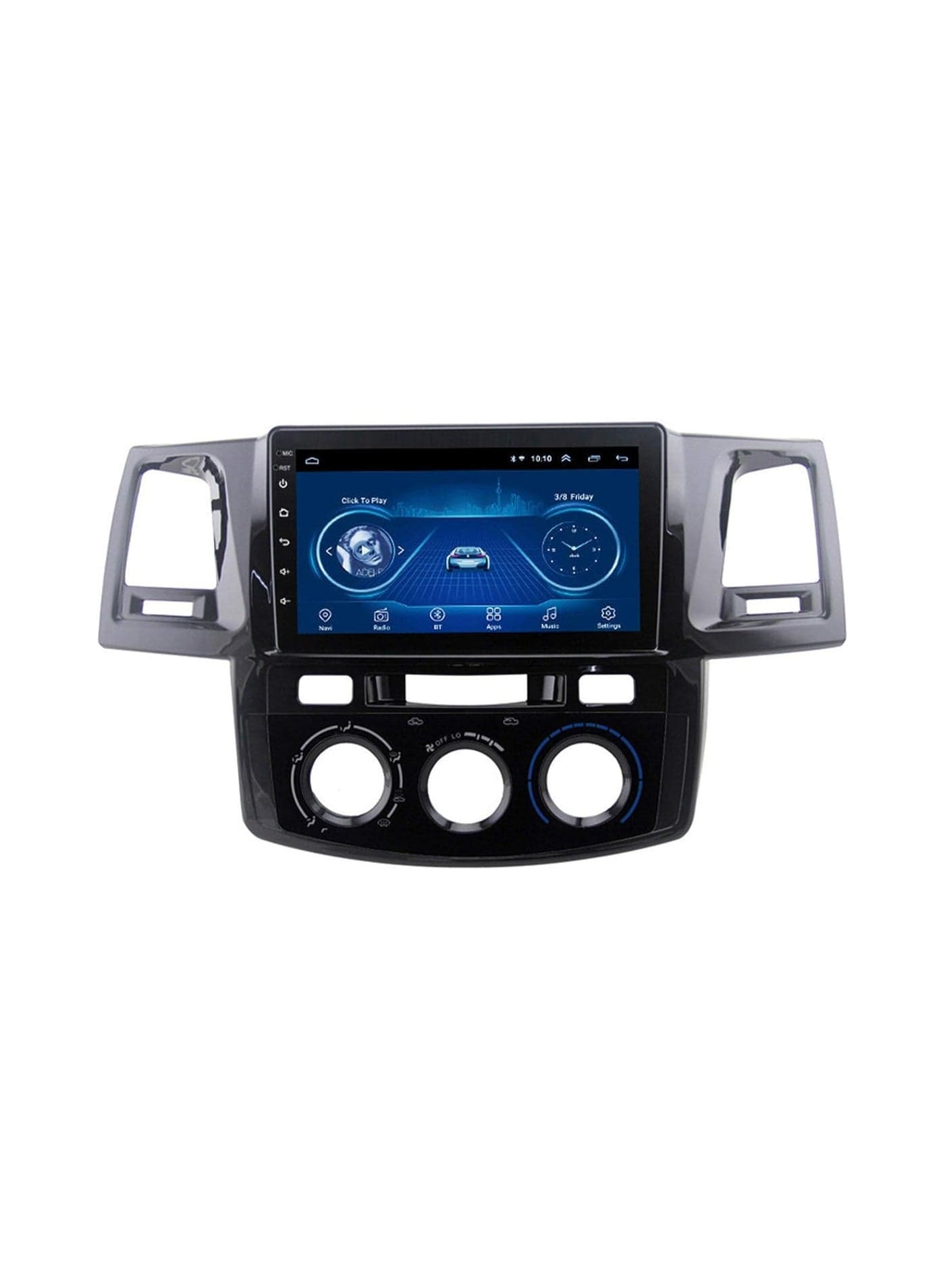 Android Car Stereo for Toyota Fortuner 2008 To 2015 4GB RAM 64GB ROM Support Apple Carplay, Mirror-Link Wi-Fi BT, Radio GPS Navigation, 9 Inch IPS Touch Screen with Backup Camera Included