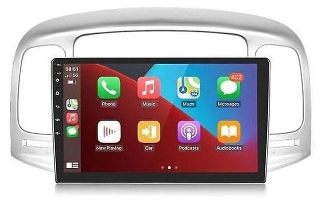 Android Car Stereo for Hyundai Accent 2006-2011 4GB RAM 32GB ROM Support Carplay, Mirror Link Wi-Fi BT, Radio GPS Navigation, 9 Inch IPS Touch Screen with AHD Camera Included