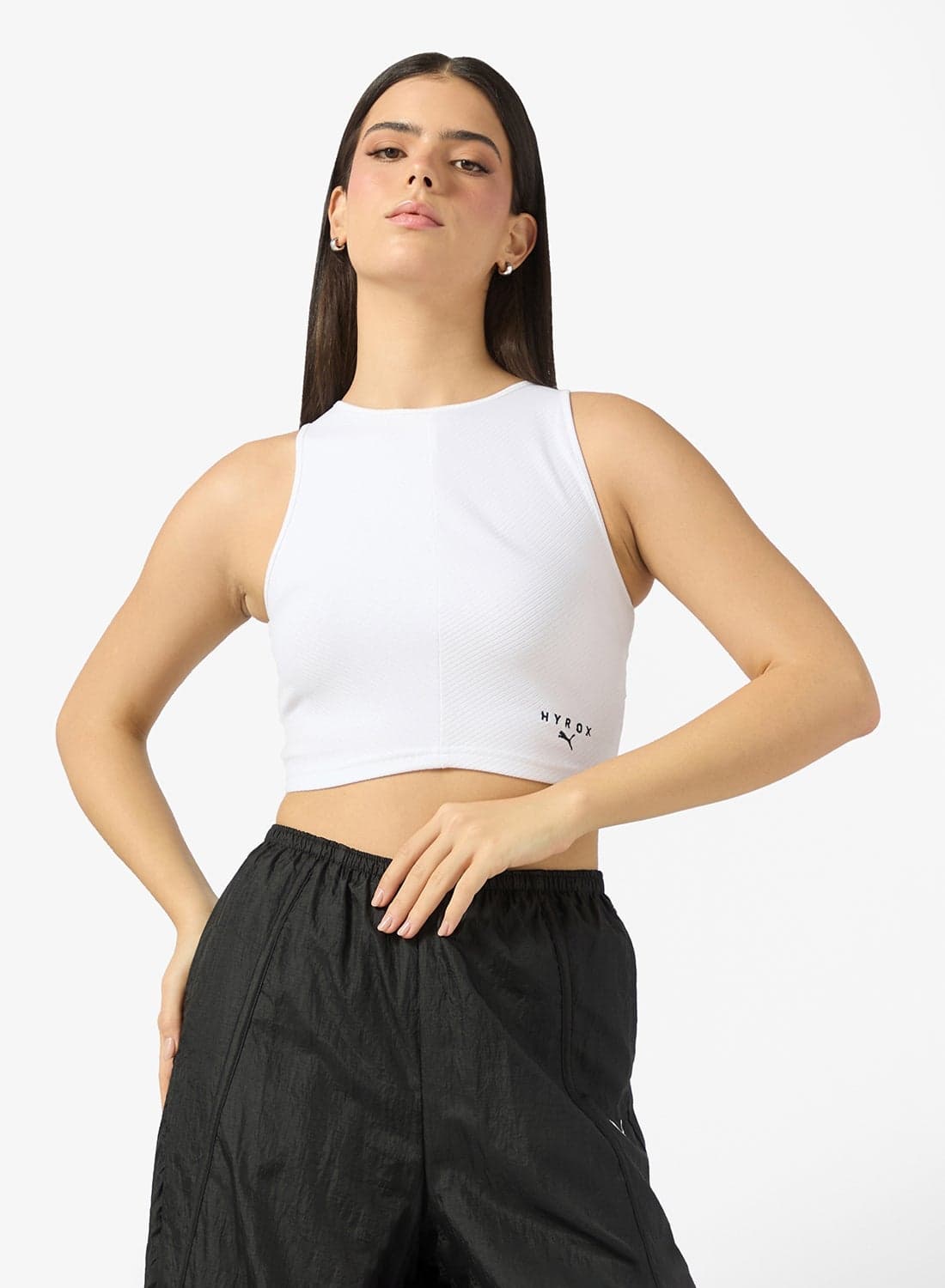 Hyrox Ribbed Cropped Tank
