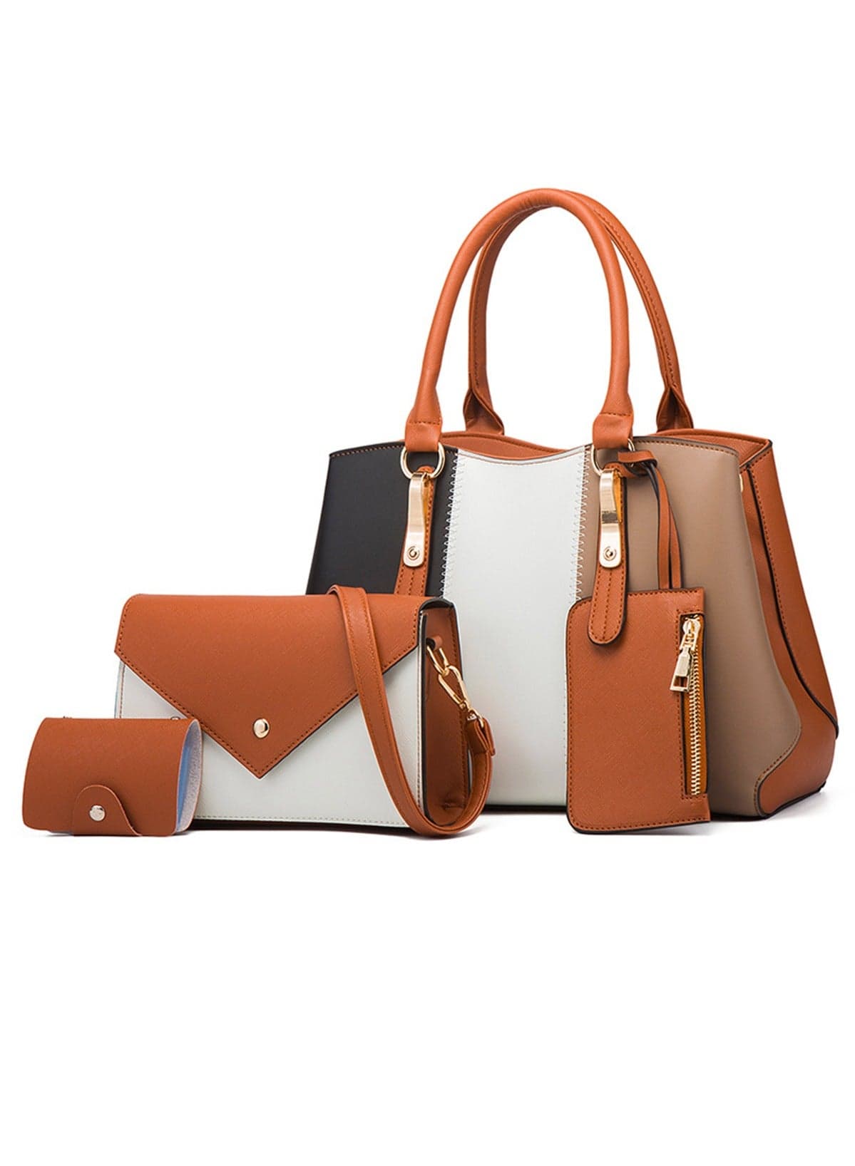 3PCS Women Fashion Handbags Purses Wallet Tote Shoulder Bags Casual Crossbody Bags, Satchel Purse Set 3pcs