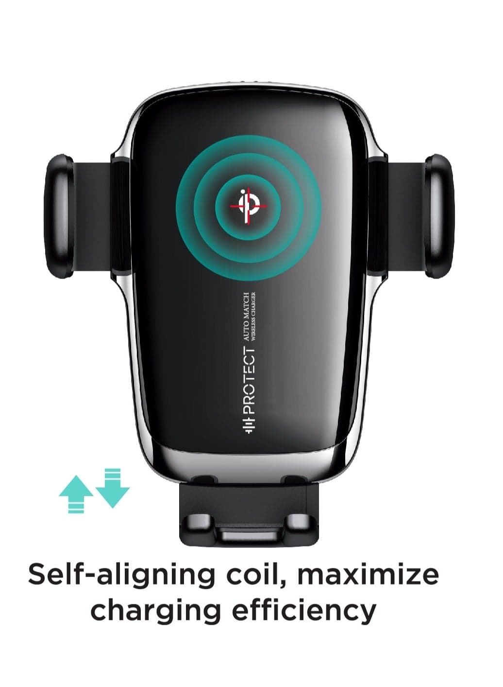 Car Phone Holder 15W Double Coil Fast Wireless Car Charger Mount, Auto-Clamping Air Vent Holder, Qi Certified, Smart Cooling, 360° Rotation, Universal Compatibility, Black | Model JR-ZS248