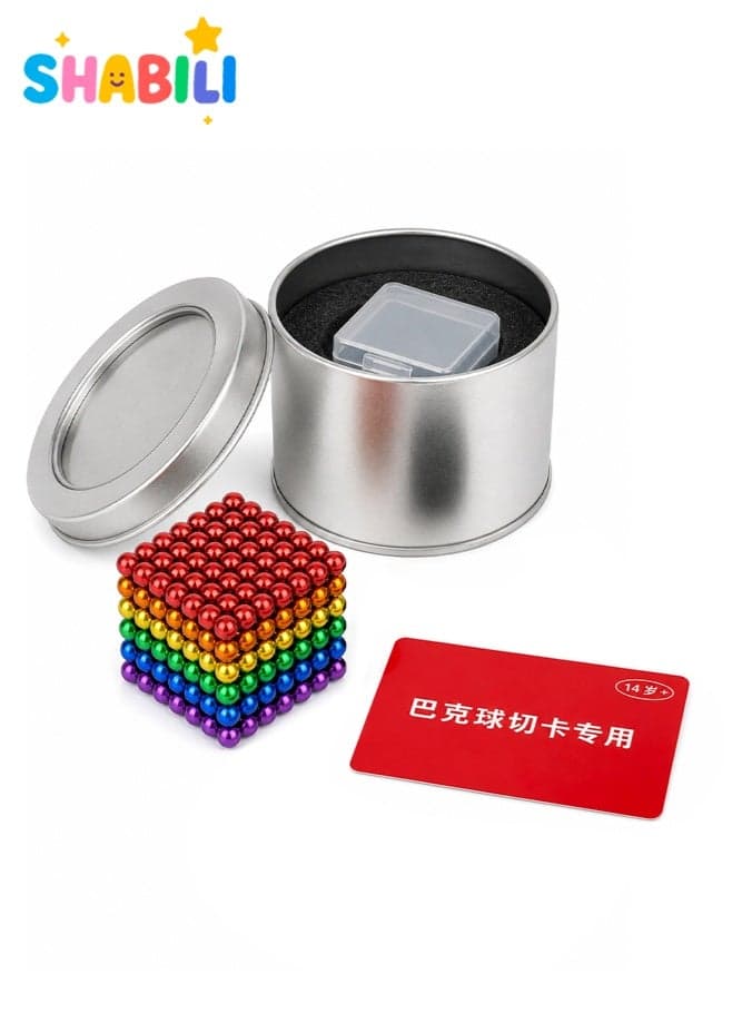216PCS Magnetic Balls Desk Toy, 5mm Magnetic Sphere Puzzle Set, Stress Relief Fidget Toy for Adults & Teens 14+, Creative Office Desktop Magnetic Building Balls