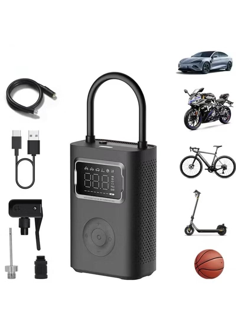 Xiaomi Portable Electric Air Compressor 2 Pro, Electric Air Compressor Inflatable Treasure 150psi High Pressure For Motorcycle Bike Car Scooter Football Basketball