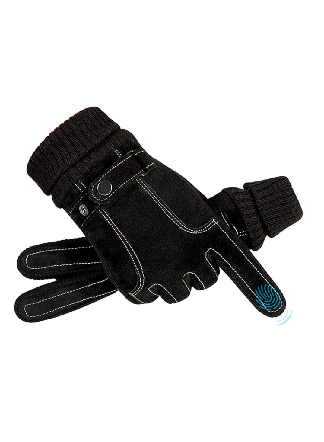 Winter Warm Gloves, Anti Slip Touchscreen Gloves Knit Elastic Cuff, Windproof Thermal Gloves, Cold Weather Water Resistant Cycling Outdoor Sports Gloves for Men Women