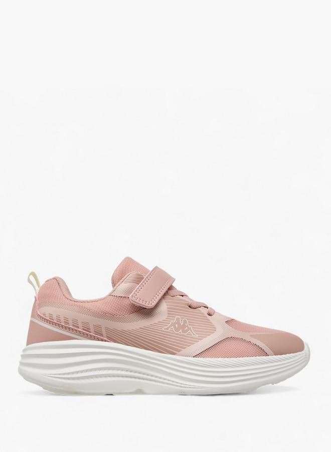 Girls' Printed Sports Shoes with Hook and Loop Closure