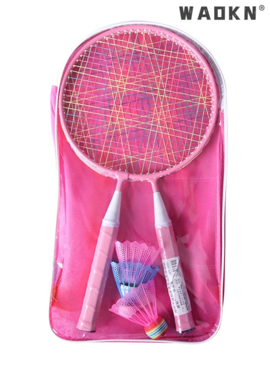 Badminton Racket Badminton Racket for Children 1 Pair, Shuttlecocks Racquet Sports Set Nylon Alloy Durable Badminton Racquet Set for Kids Indoor/Outdoor Sport Game(Including 3 Badminton and Bag)